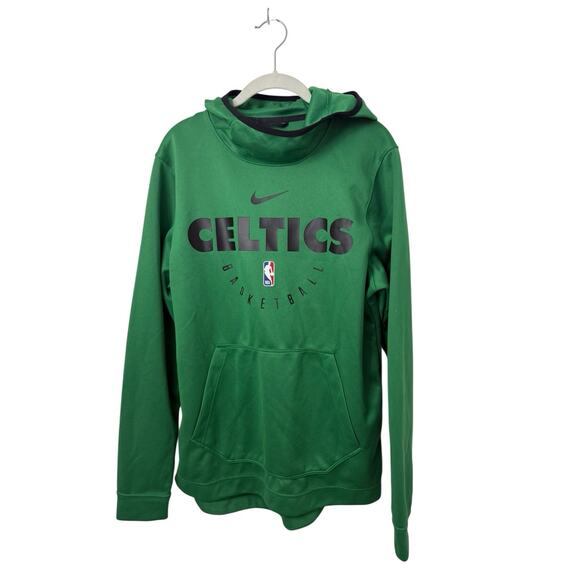 Boston Celtics Nike Hoodie Mens Médium Green Dri-Fit Pullover Basketball NBA - Picture 1 of 5